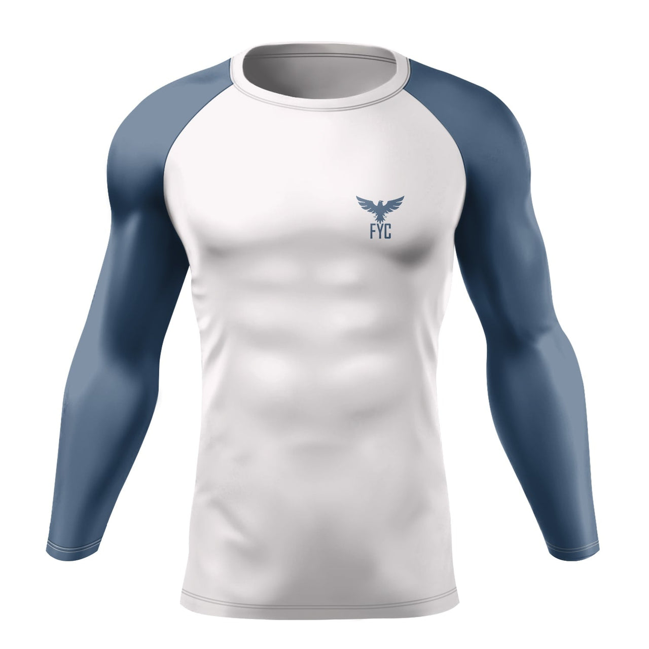 FYC - Men's FYC Blue Sleeve Performance Rash Guard UPF 40+ - 1 COLOR -