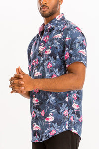 Thumbnail for WEIV - Digital Print Hawaiian Short Sleeve Shirt -