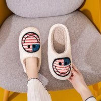 Thumbnail for Melody American Flag Smiley Face Slippers - T - 1 COLOR -