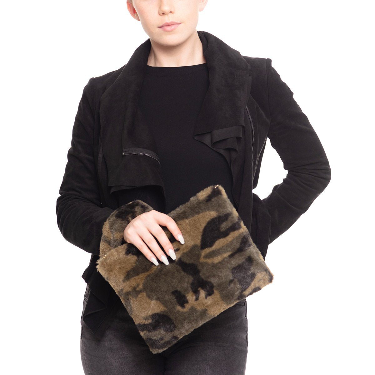 Riah Fashion - Camo Wristlet Clutch and Crossbody Bag - 1 CAMO COLOR -