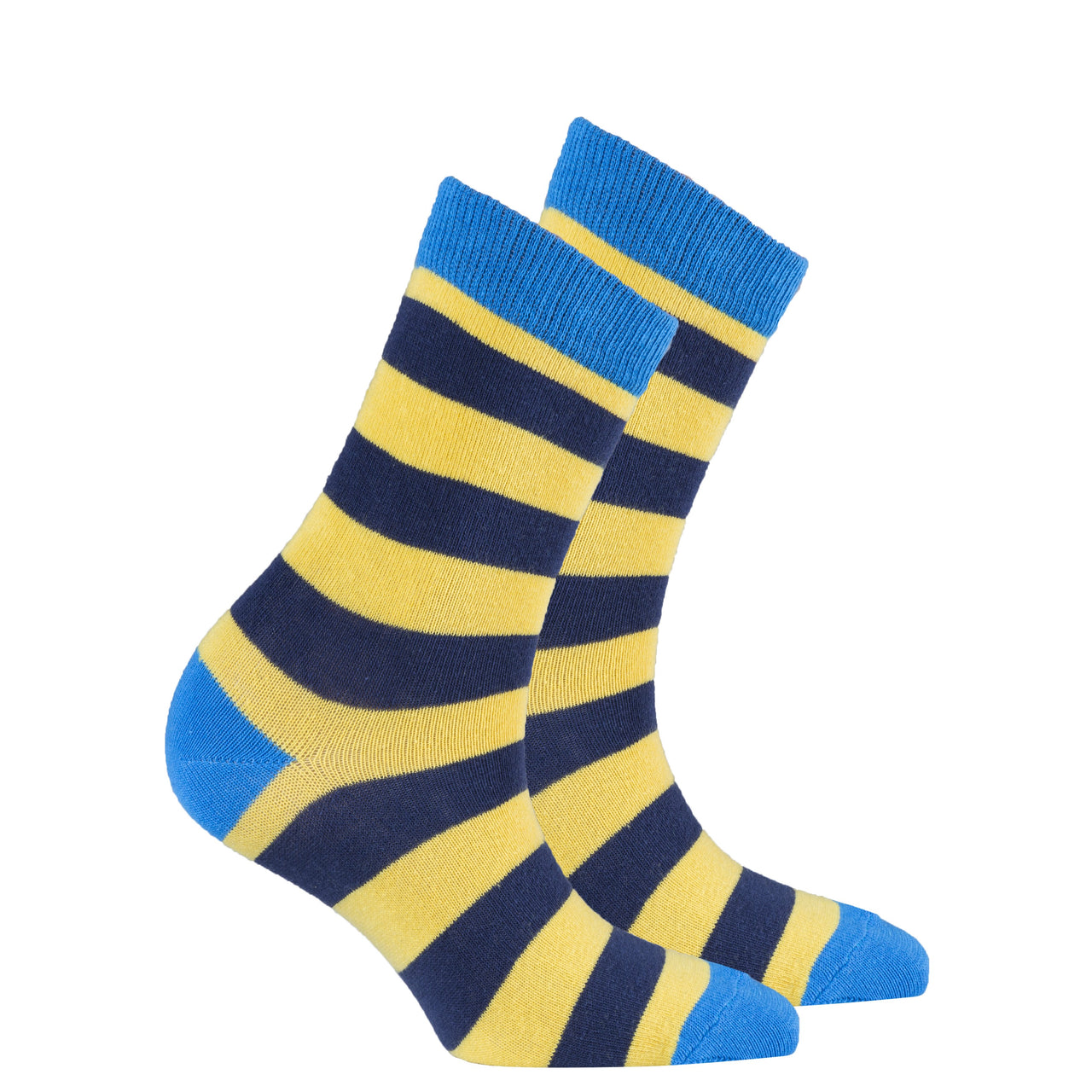 Women's Blue Canary Stripe Socks - 1 COLOR -