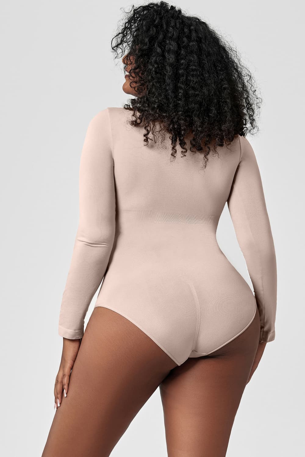 Full Size Long Sleeve Shaping Bodysuit - SIZES S THRU 3XL - T - 3 COLORS -