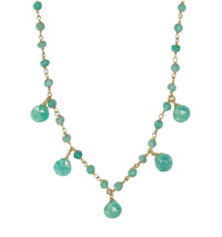 Thumbnail for Gena Myint - Amazonite Droplet Vermeil Necklace -