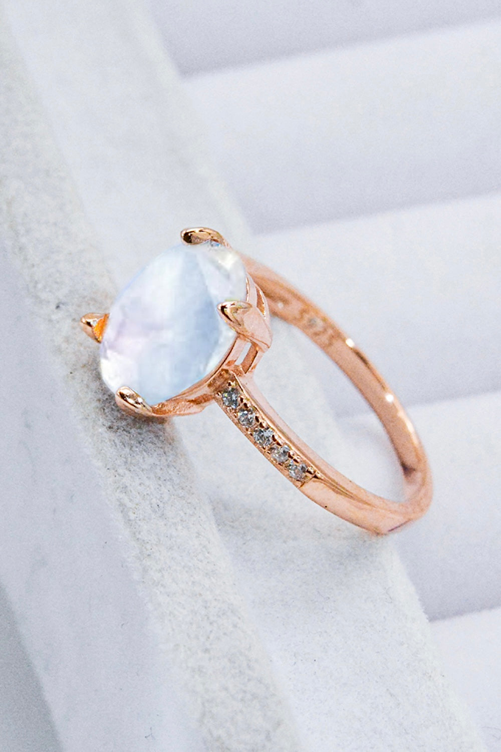 Get A Move On Moonstone Ring - T - SIZES 6 THRU 9 - 2 FINISHES -