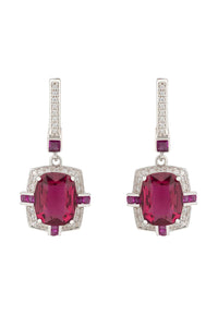 Thumbnail for LATELITA - Clarence Silver Earrings Ruby -