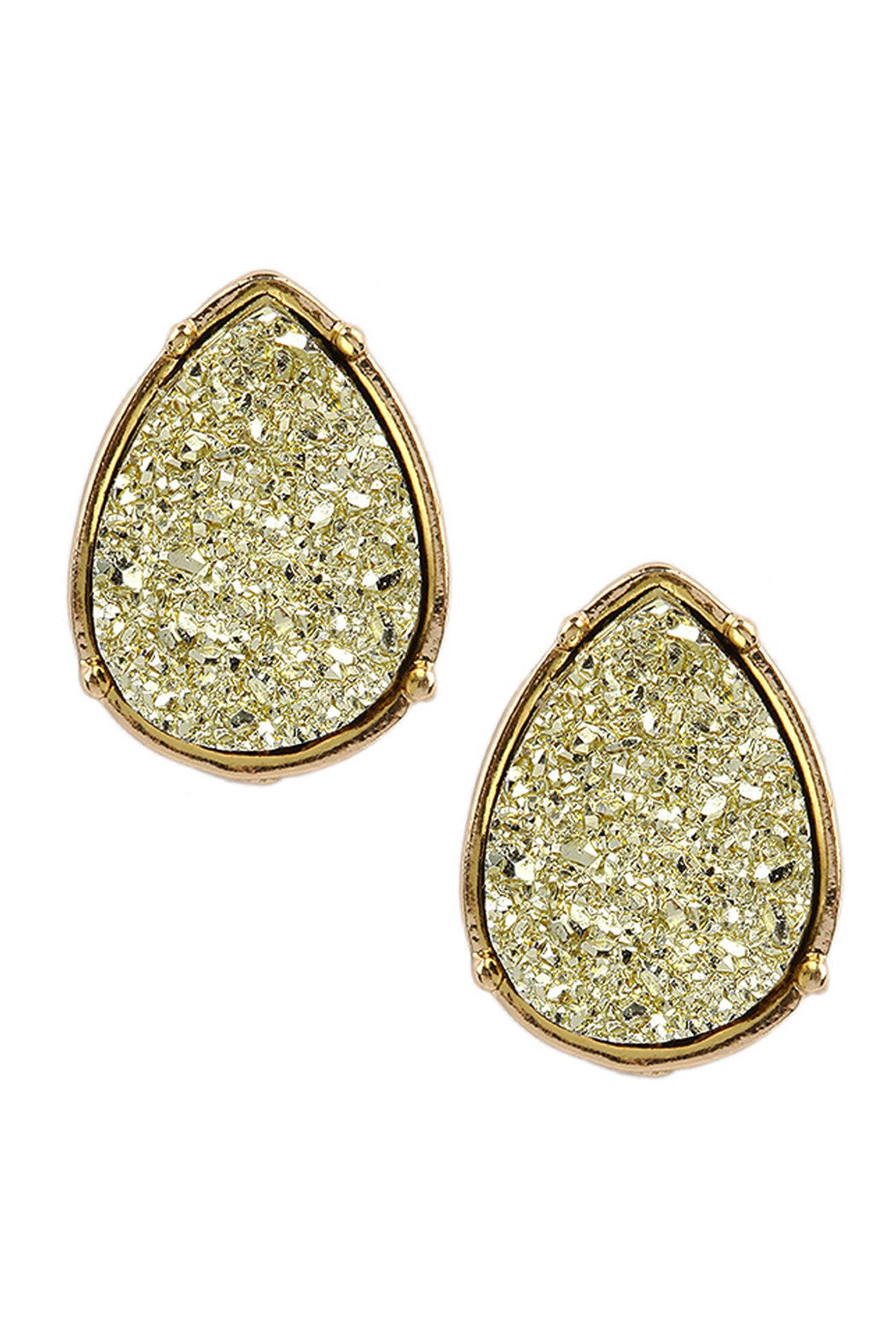 Druzy Teardrop Post Earrings - 17 COLORS -