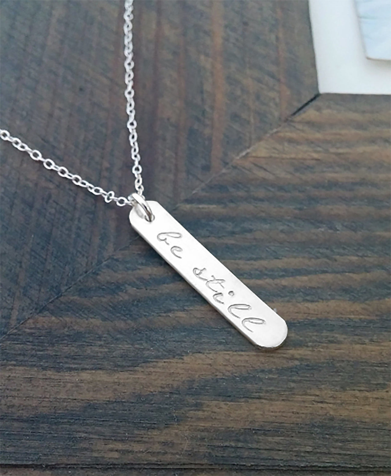 Be Still - Vertical Bar Necklace -