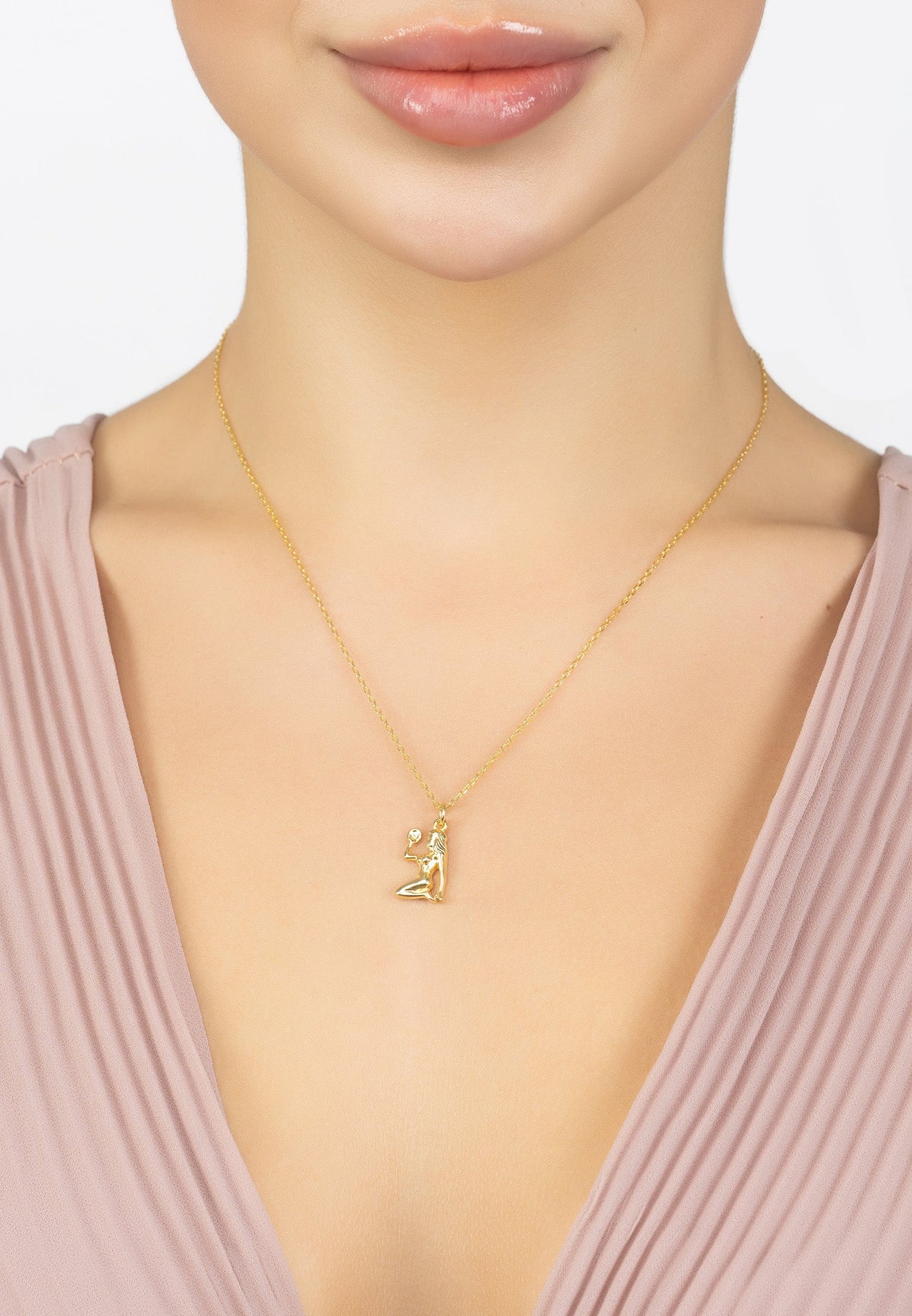 Zodiac Star Sign Necklace Gold Virgo -