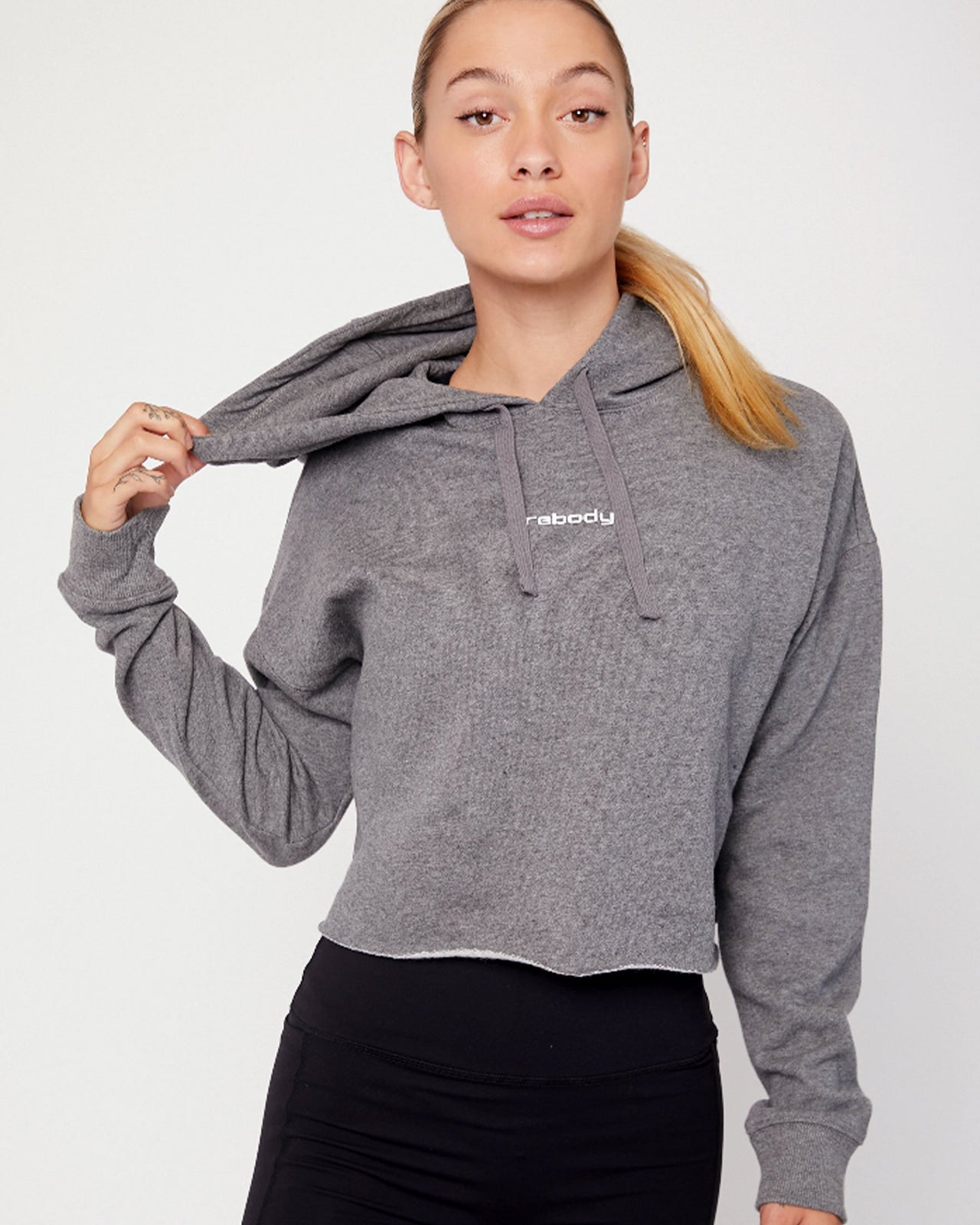 Rebody - Logo Fleece Crop Hoody