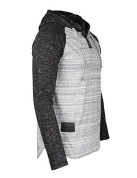 Thumbnail for Long Sleeve Raglan Henley Round Bottom Hood T-Shirts - Space Grey - 1 COLOR -