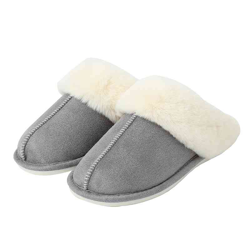 Faux Suede Center Seam Slippers - T - 5 COLORS -