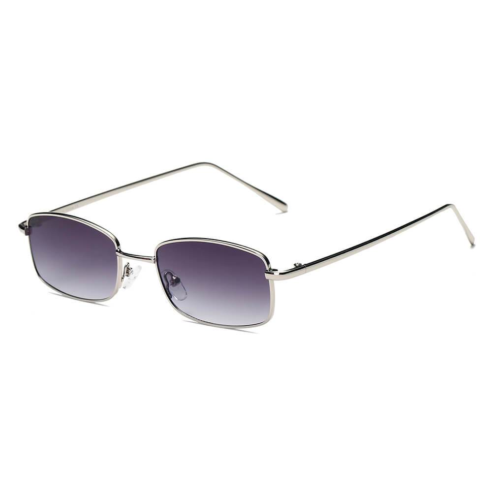 Garner | S2076 - Retro Vintage Slim Rectangle Sunglasses - 5 COLORS -