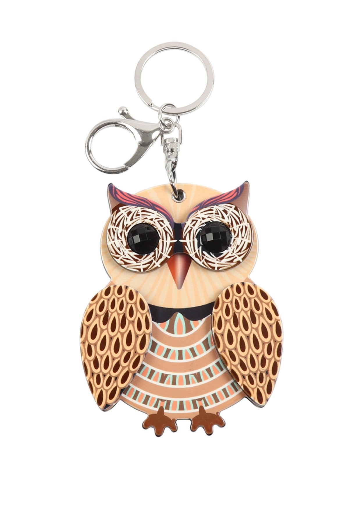 Riah Fashion - Cute Owl With Mirror Keychain -