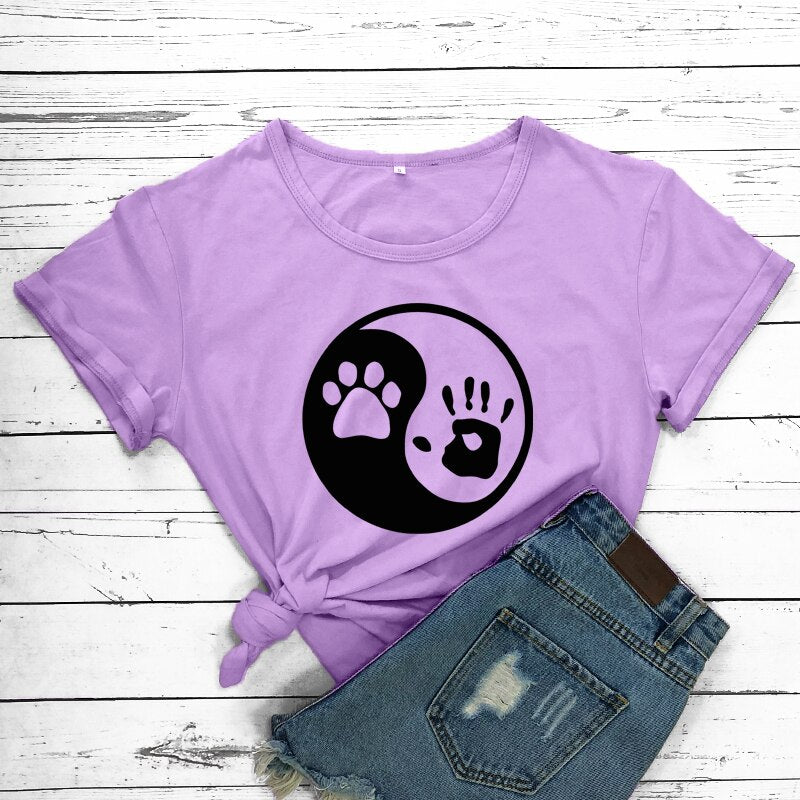 Yin Yang Palm and Paw Print - [23 DAY DELIVERY] - 17 COLORS -