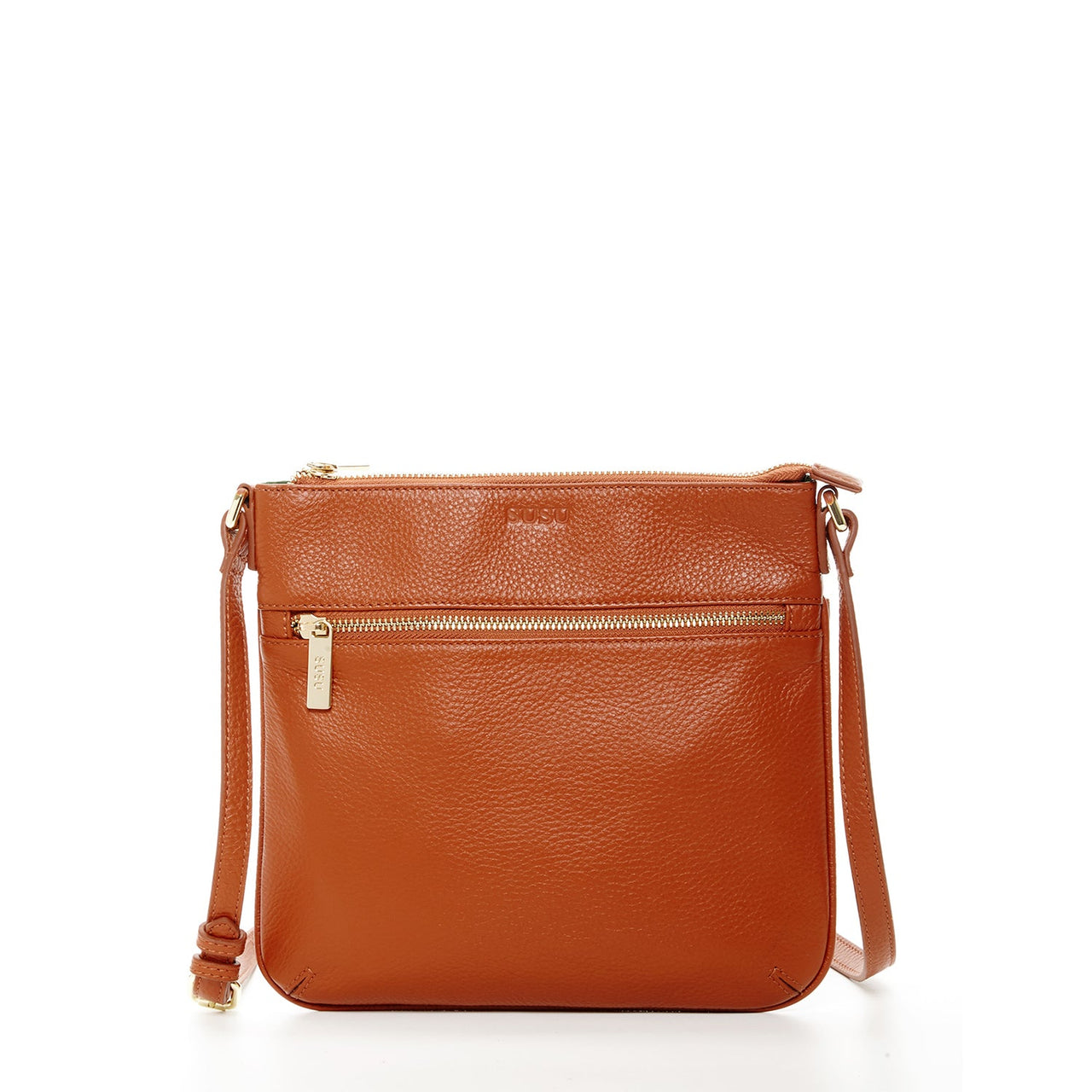 Brown Leather Crossbody Bag -