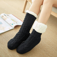 Thumbnail for Contrast Winter Socks - FITS WOMENS SIZES 6 THRU 12 - T - 9 COLORS -