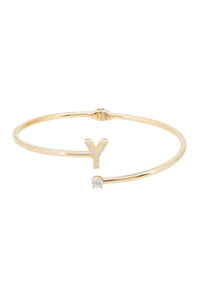 Thumbnail for Initial Bangle Gold Y -