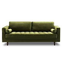 Thumbnail for GFURN - Bente Tufted Velvet 3-Seater Sofa - Green - 1 COLOR -