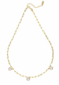 Thumbnail for LATELITA - Amelia Three Pearl Necklace Gold -