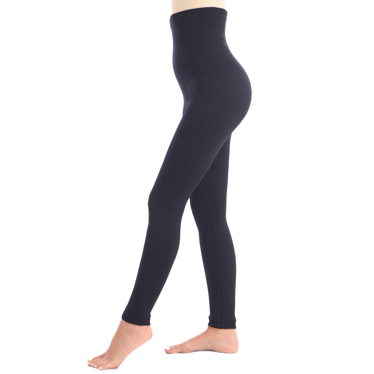 New Shaping Legging With Extra High 8" Waistband - Black -