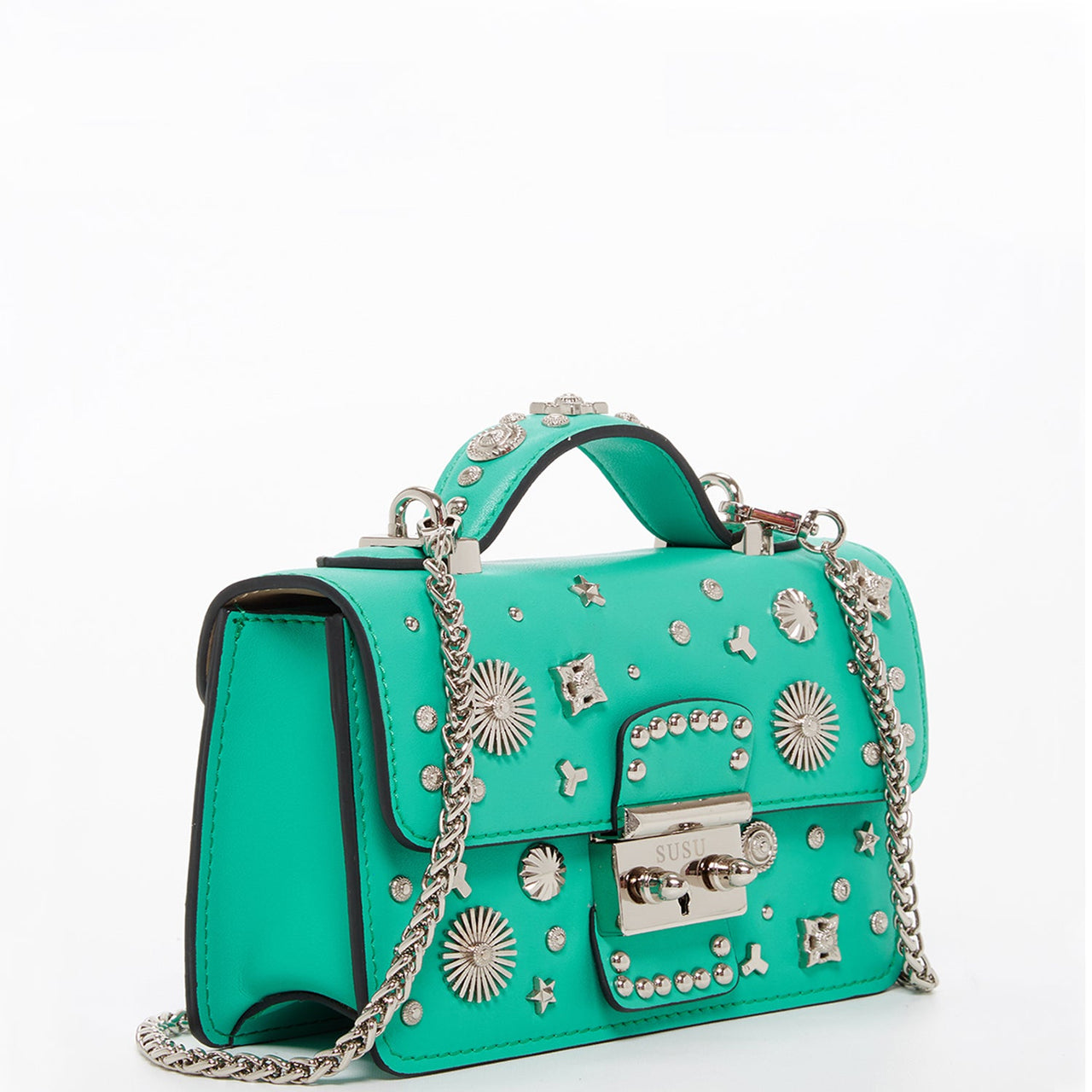 The Hollywood Green Purse With Studs -