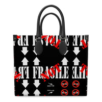 Thumbnail for OOTO - Leather Shopper Bag - NOT FRAGILE -1 COLOR -