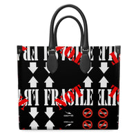 Thumbnail for OOTO - Leather Shopper Bag - NOT FRAGILE -1 COLOR -