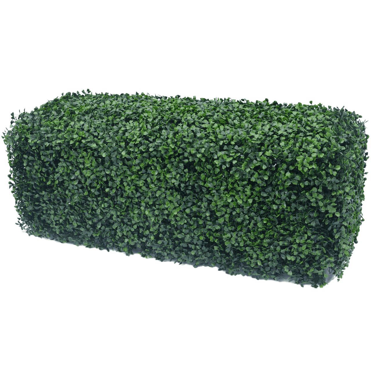 Dark Artificial Boxwood Hedge 40"L X 10"H UV Resistant - INSTANT HEDGE! -