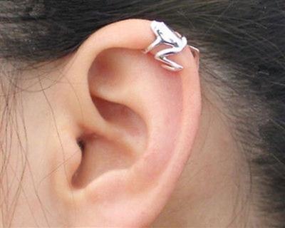 Fashion Hut - Stainless Steel - no piercing - Tree Frog  Cartilage Ear Cuff - 1 FINISH -