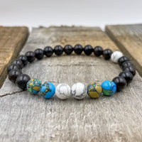 Thumbnail for Central - White Howlite, Turquoise Howlite, & Ebony Blackwood -