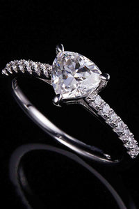 Thumbnail for 1 Carat Moissanite Triangle 925 Sterling Silver Ring