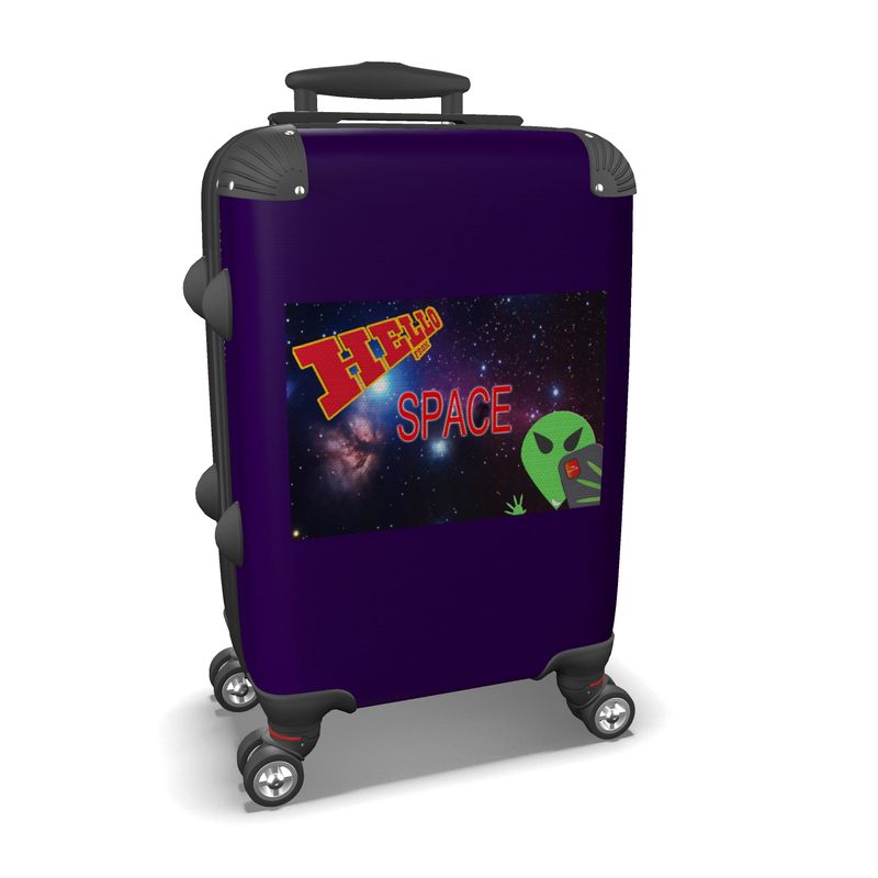 IN CASE OF OOTO - AL - HELLO from SPACE - selfie postcard - suitcase - 1 COLOR -