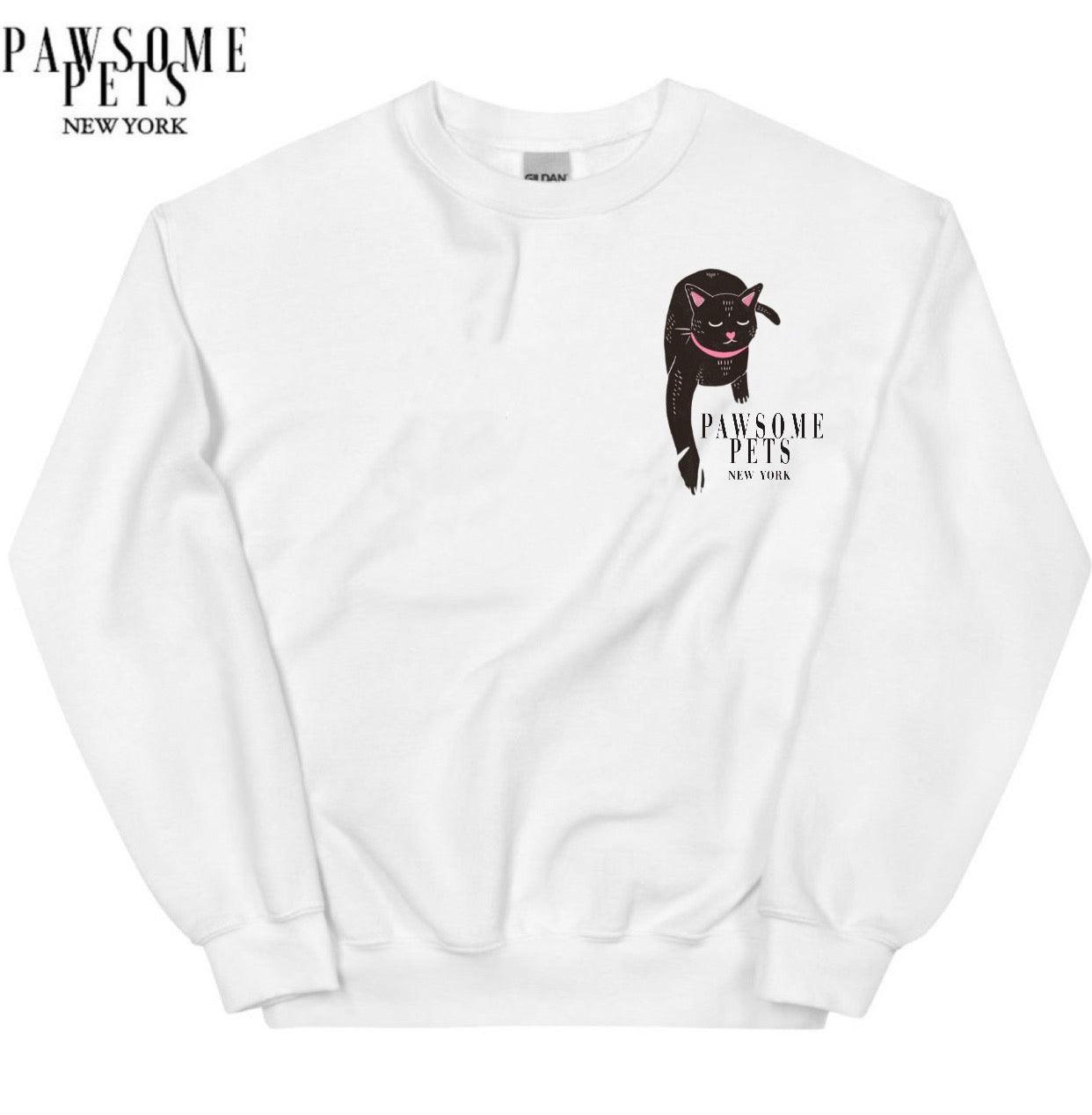 Sweatshirt - Black Cat(upper Right) - 7 COLORS -