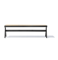 Thumbnail for GFURN - Célia Bench - Black & Natural Rattan -