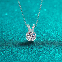 Thumbnail for 1 Carat Moissanite Rabbit Ears Shape Pendant Necklace