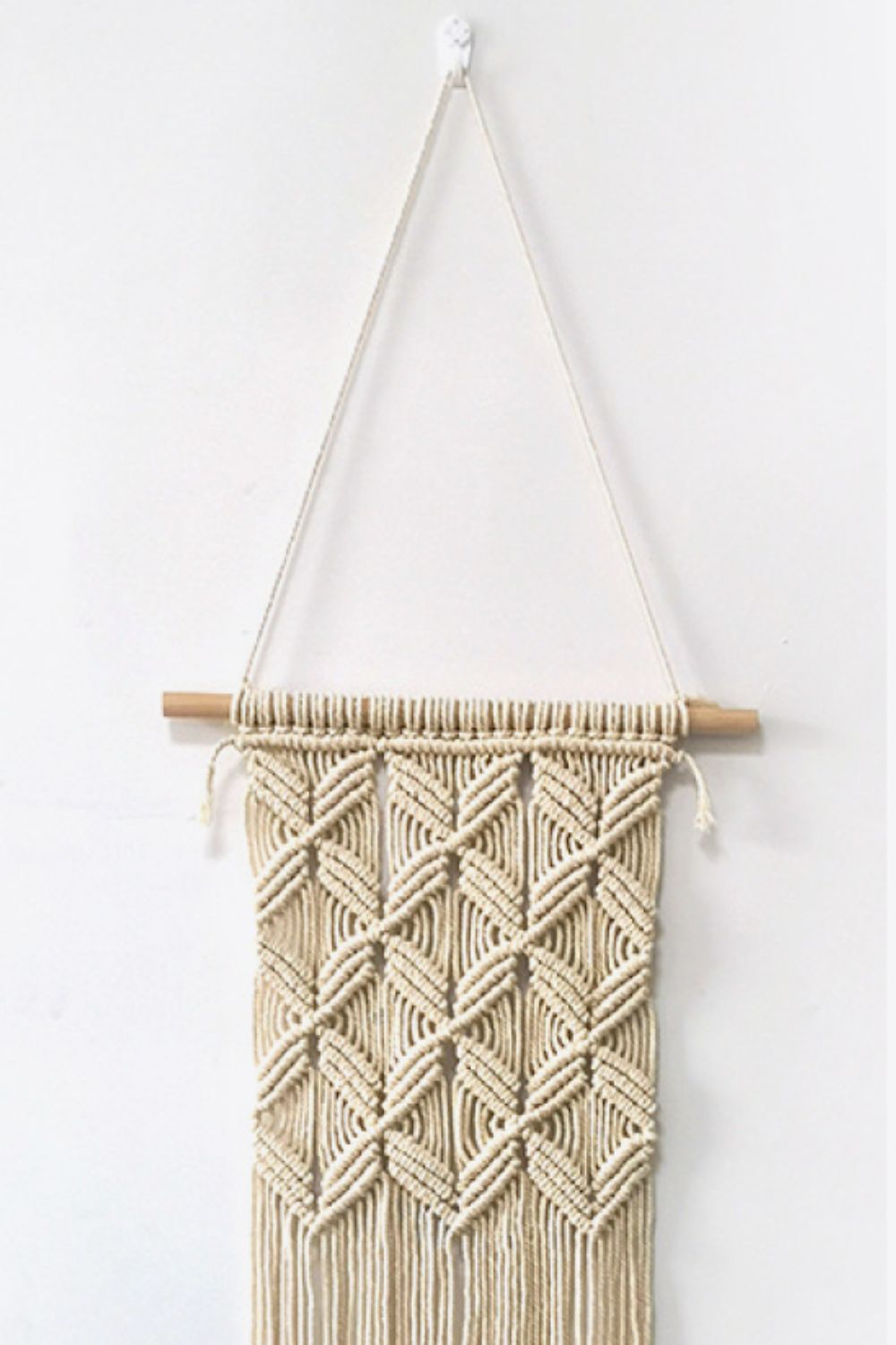 Macrame Wall Hanging Decor - TOTAL LENGTH = 45.2" - 29.5" X 10.2" - T - 1 COLOR -