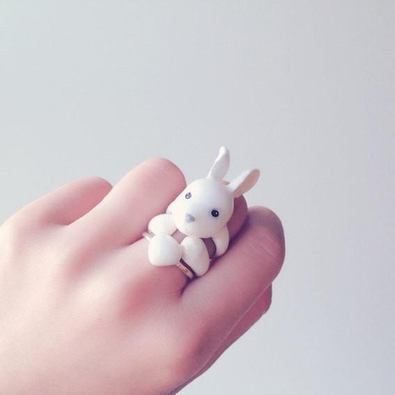 Mary Lou Store - ADJUSTABLE Rabbit Ring - 3 PCS. -