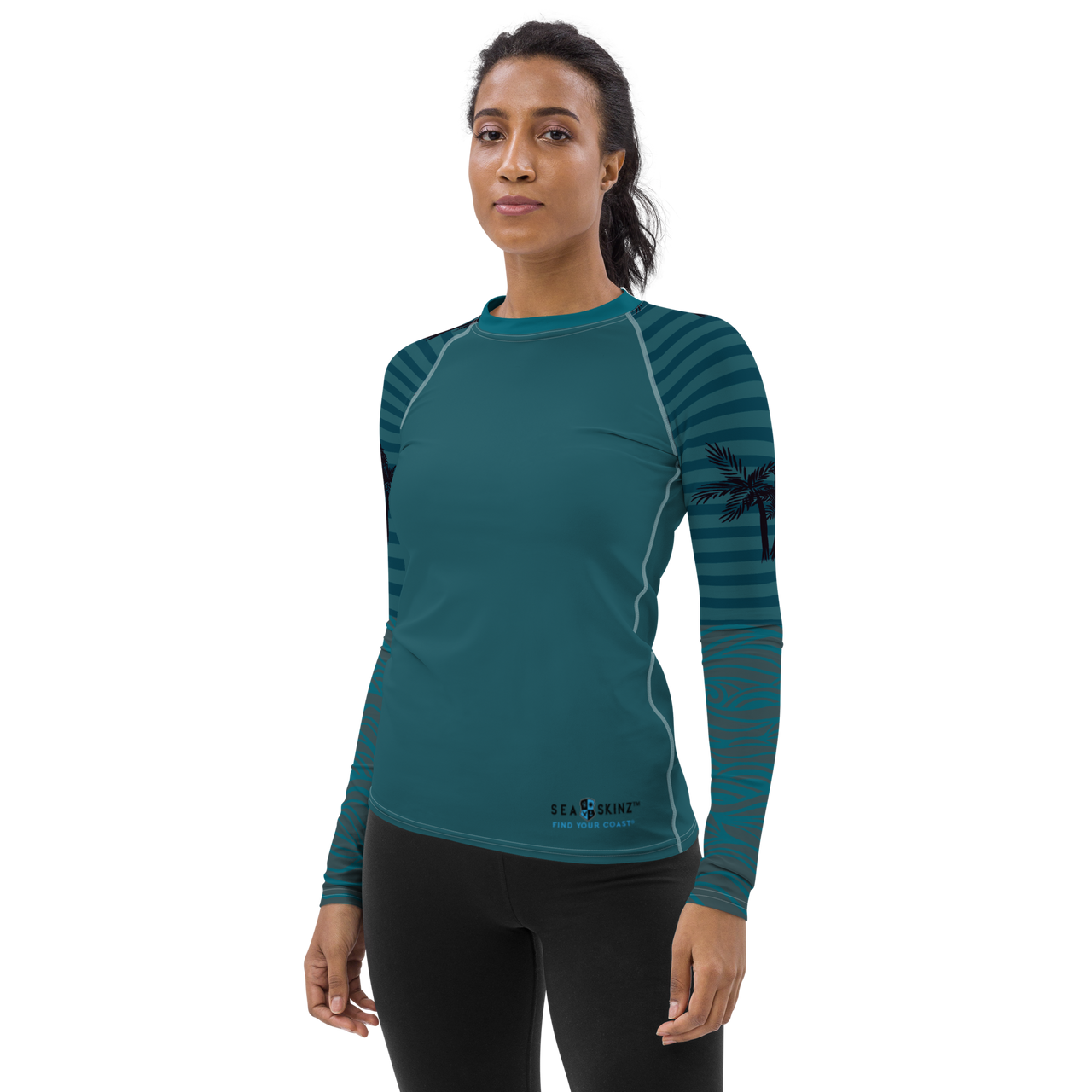 FYC - Women's Reels and Reefs Striped Sea Skinz Performance Rash Guard UPF 40+ - 1 COLOR -