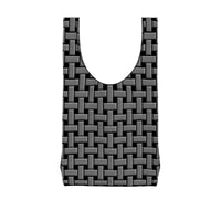 Thumbnail for OOTO - GREY WEAVE ON BLACK - Parachute Shopping Bag - 1 COLOR -