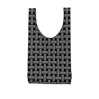 Thumbnail for OOTO - GREY WEAVE ON BLACK - Parachute Shopping Bag - 1 COLOR -