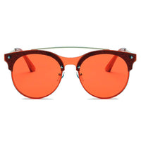 Thumbnail for Endicott | S3011 - Round Circle Brow-Bar Tinted Lens Sunglasses - 5 COLORS -