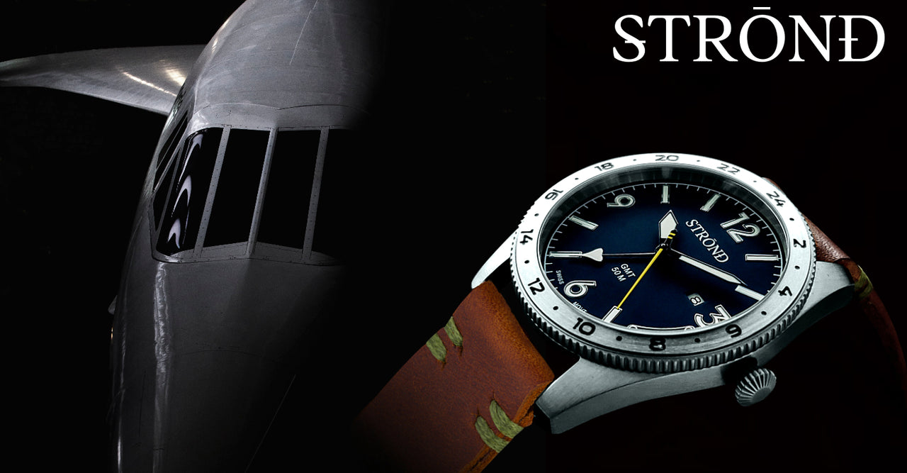 STROND U.K. - The all 316 grade stainless with blue dial 24h GMT -