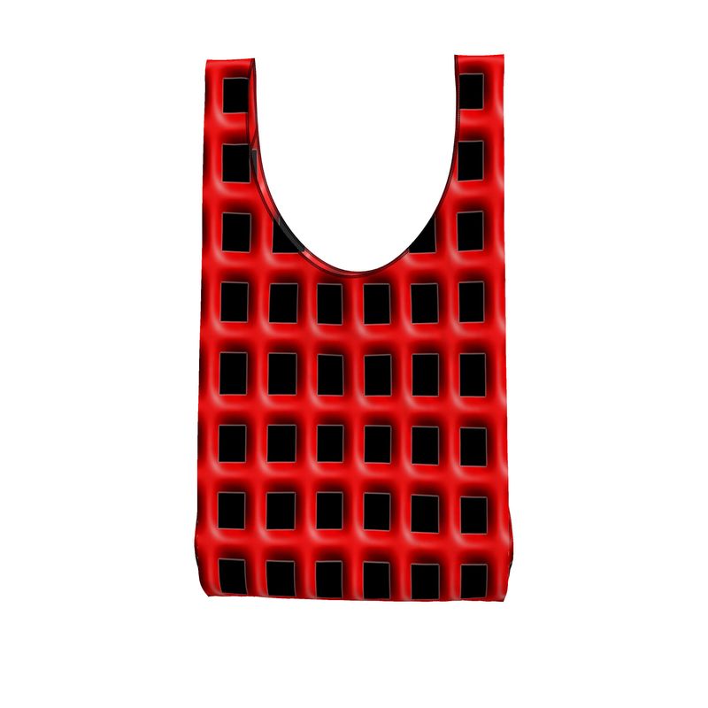 OOTO - RED GRID - Parachute Shopping bag - 1 COLOR -