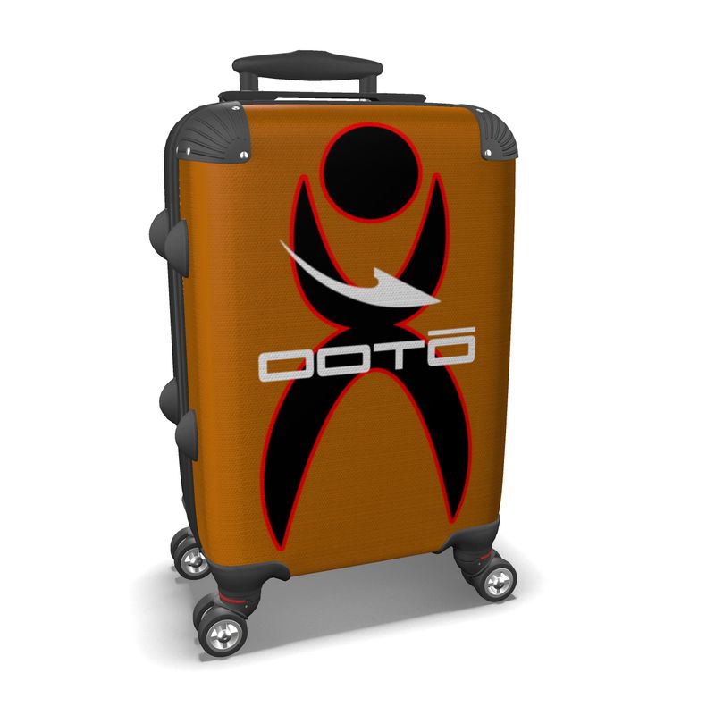 IN CASE OF OOTO - GLYPHIC EN OUTLINE RED - WHITE DASH - suitcase - 1 COLOR -