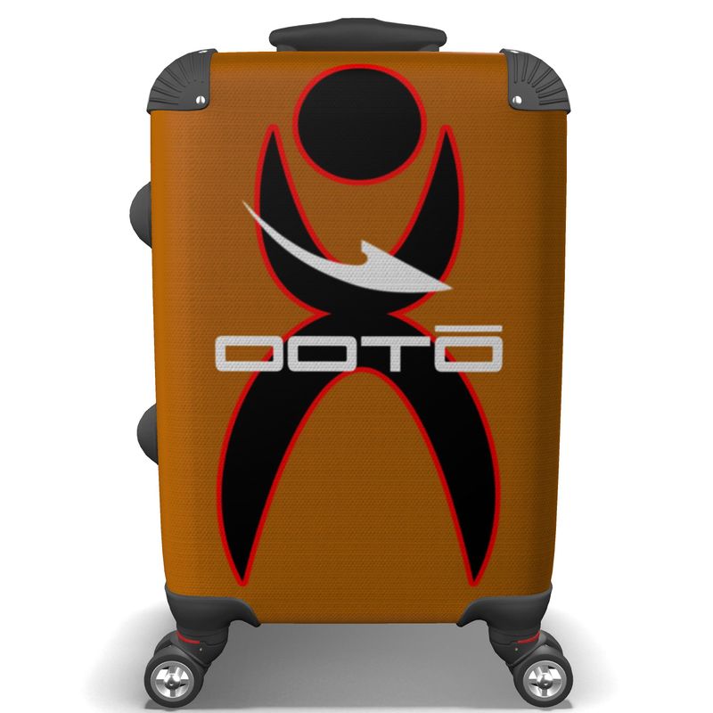 IN CASE OF OOTO - GLYPHIC EN OUTLINE RED - WHITE DASH - suitcase - 1 COLOR -