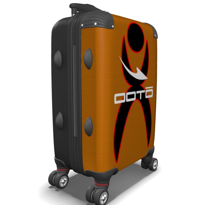 IN CASE OF OOTO - GLYPHIC EN OUTLINE RED - WHITE DASH - suitcase - 1 COLOR -