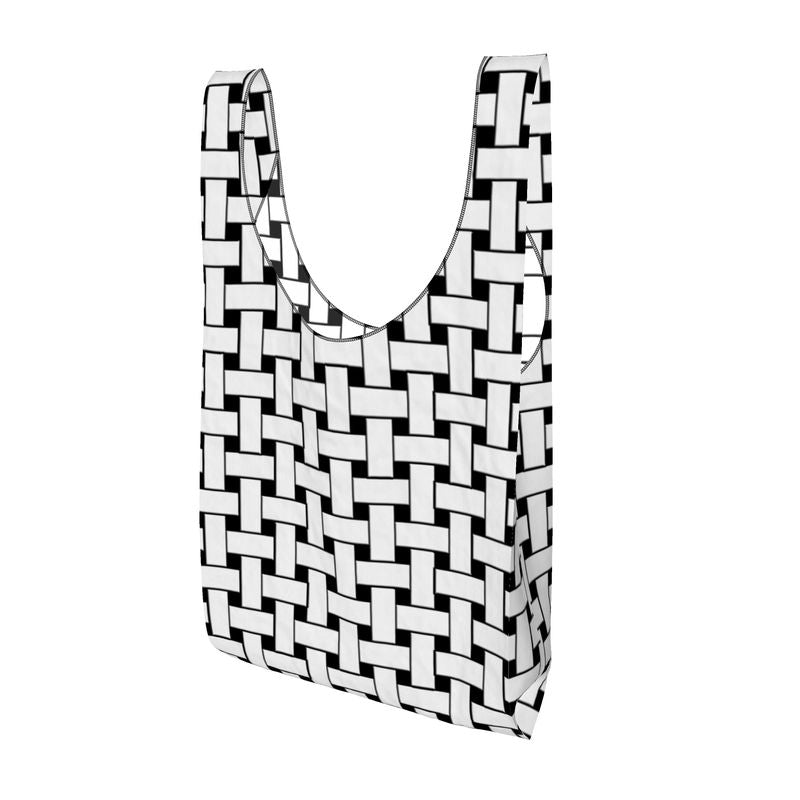 OOTO - WHITE WEAVE ON BLACK - Shopping bag - 1 COLOR -