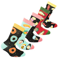 Thumbnail for Kids Fast Food Socks - 5 PACK -