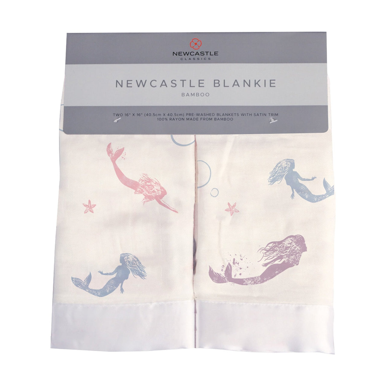 Newcastle - Under the Sea Mermaid Bamboo Muslin Security Baby Blankie -