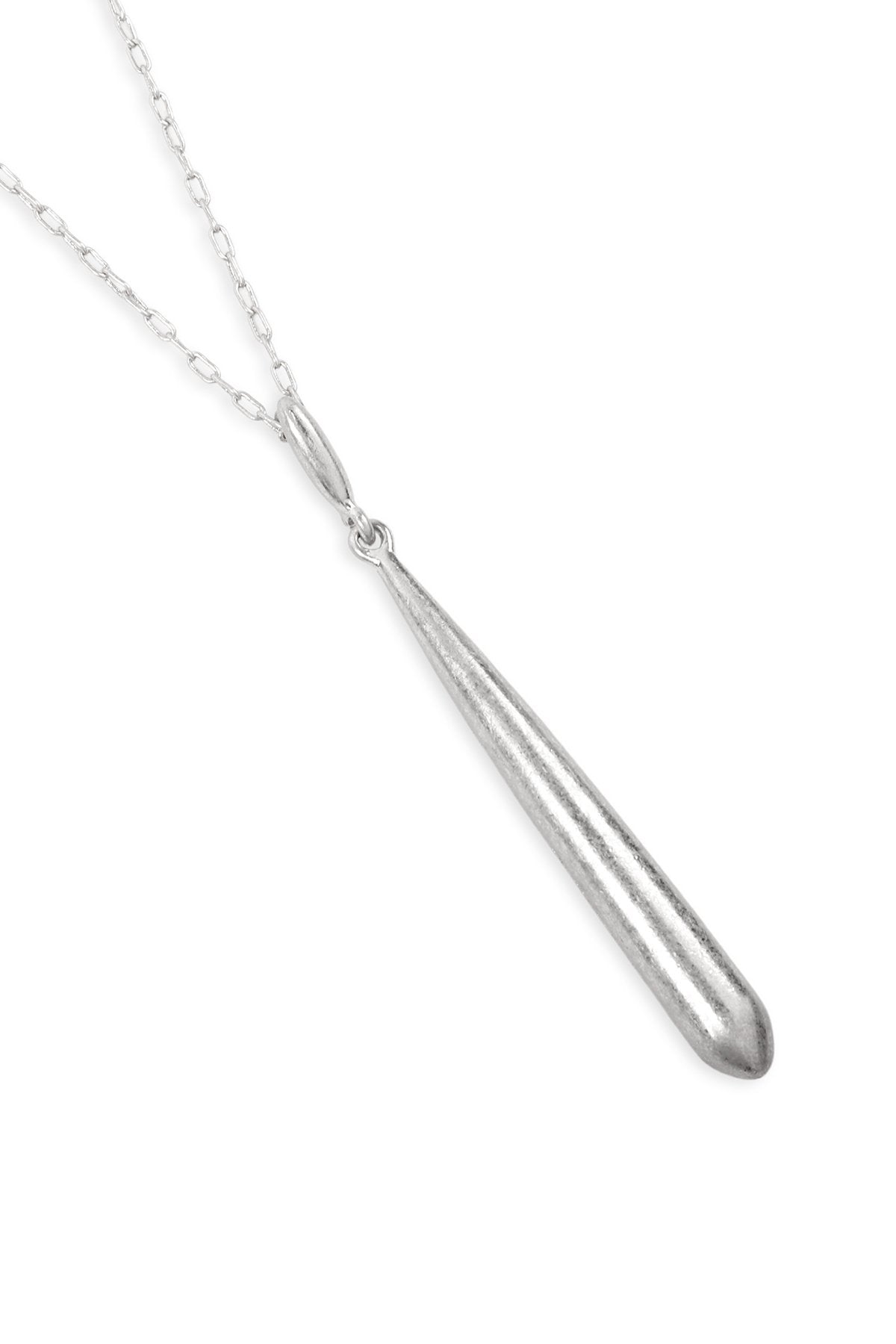 Metal 3d Bar Pendant Necklace - 3 FINISHES -